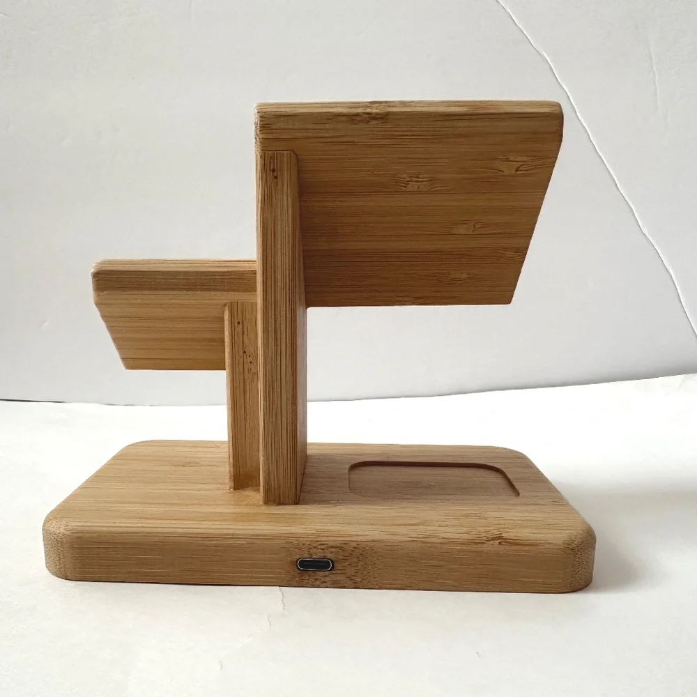 Bamboo Wireless Charging Stand Dock